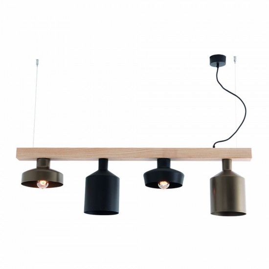 Suspensie 22213 Zambelis Metal, Negru, E27, Grecia