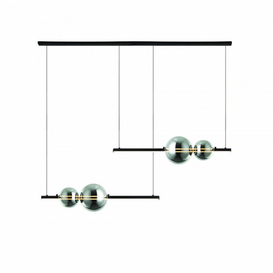 Suspensie 22234 Zambelis Aluminiu, Negru, LED, Grecia