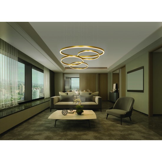 Suspensie 22239 Zambelis Aluminiu, Auriu, LED, Grecia