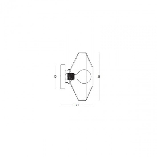 Aplica  23011 Zambelis E27, Gri, Grecia