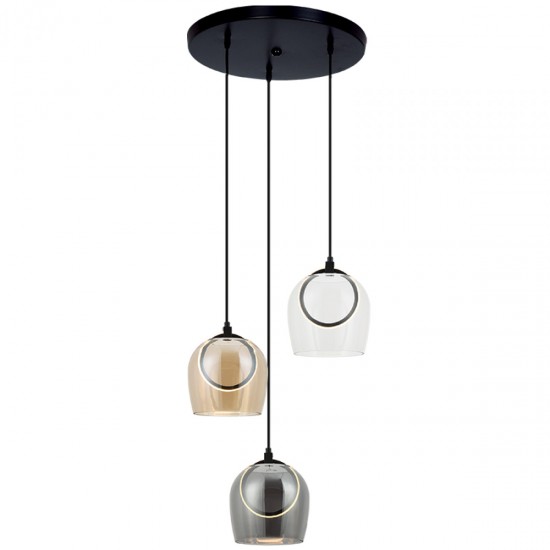 Suspensie  23081 Zambelis LED, Negru, Grecia