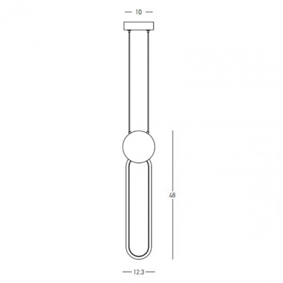 Pendul  23100 Zambelis LED, Negru, Grecia