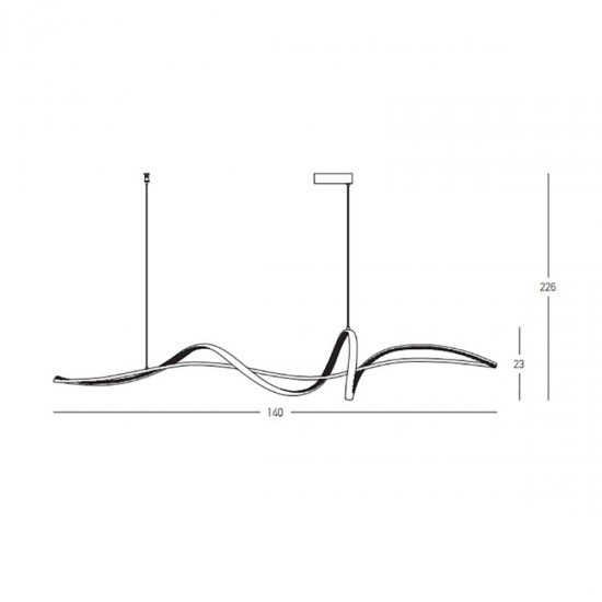 Suspensie  23109 Zambelis LED, Negru, Grecia