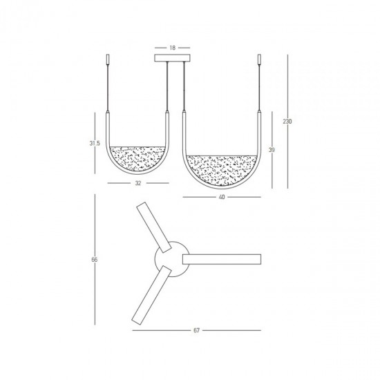 Suspensie  23169 Zambelis LED, Auriu, Grecia