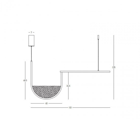 Suspensie  23170 Zambelis LED, Negru, Grecia