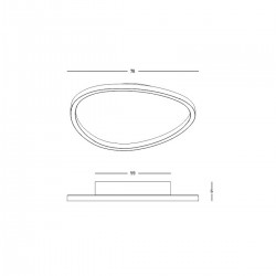 Plafoniera  23211 Zambelis LED, Negru, Grecia