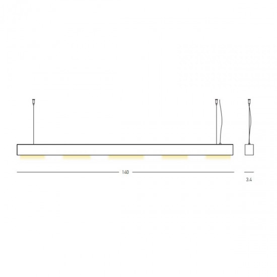 Suspensie  23253 Zambelis LED, Negru, Grecia