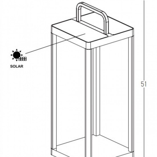 Lampa Portabila Exterior  E302 Zambelis LED, Grafit, Grecia