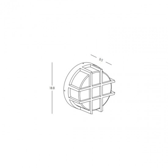 Aplica Exterior  E342 Zambelis LED, Maro, Grecia