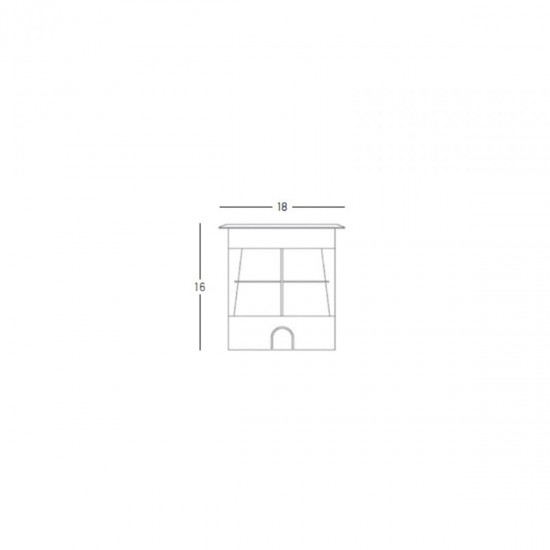 spot exterior incastrat  E361 Zambelis LED, Argintiu, Grecia