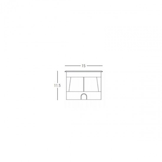 spot exterior incastrat  E363 Zambelis LED, Argintiu, Grecia