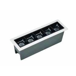 Downlight Incastrat Patrat S086 Zambelis Aluminiu, Negru, LED, Grecia
