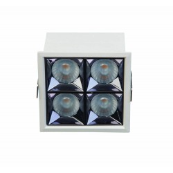 Downlight Incastrat Patrat S102 Zambelis Aluminiu, Alb, LED, Grecia