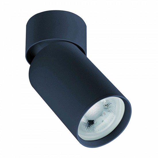 Downlight Aplicat Circular S124 Zambelis Aluminiu, Negru, GU10, Grecia