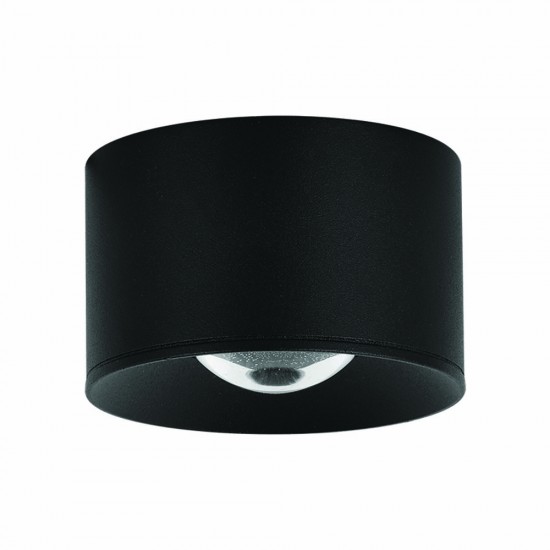 Downlight Aplicat Circular S133 Zambelis Aluminiu, Negru, LED, Grecia