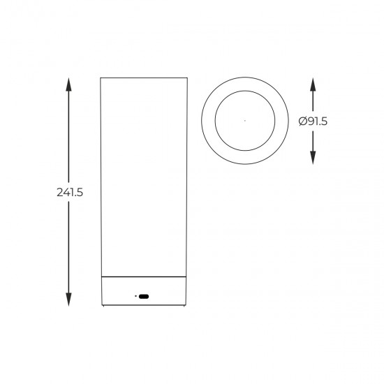 Veioza Exterior ESTERNO 1002 Zumaline LED, Gri, Polonia