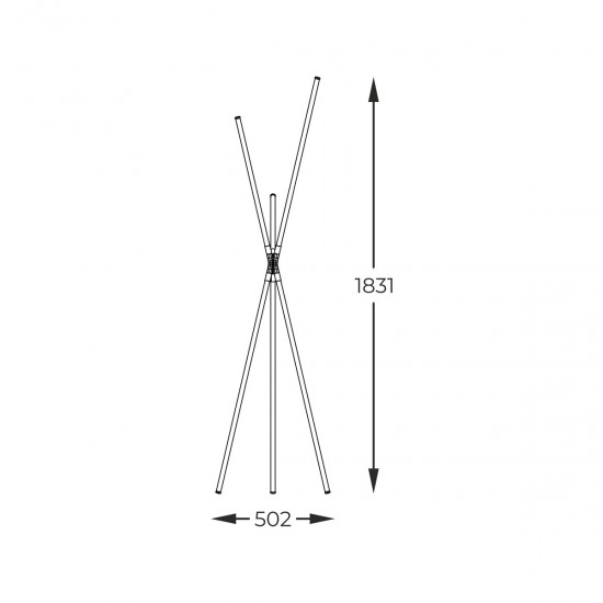 Lampadar LAUTARO 1005 Zumaline LED, Negru, Polonia
