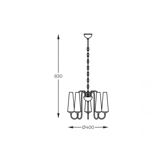 Candelabru MAGNUM 1127 Zumaline E14, Auriu, Polonia