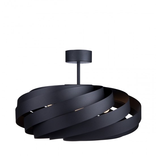 Lustra Plafon VENTO 1131 Zumaline E27, Negru, Polonia