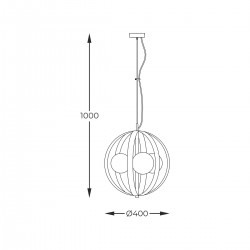 Suspensie NELA 1137 Zumaline E14, Negru, Polonia