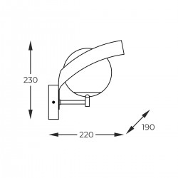Aplica NELA 1140 Zumaline E14, Negru, Polonia