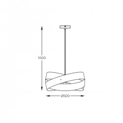 Suspensie TORNADO 1141 Zumaline E27, Alb, Polonia