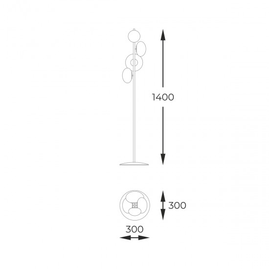Lampadar OMI 1177 Zumaline G9, Auriu, Polonia