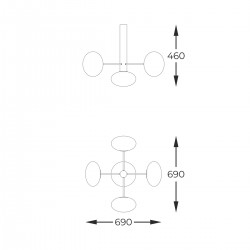 Lustra Plafon OMI 1199 Zumaline G9, Auriu, Polonia