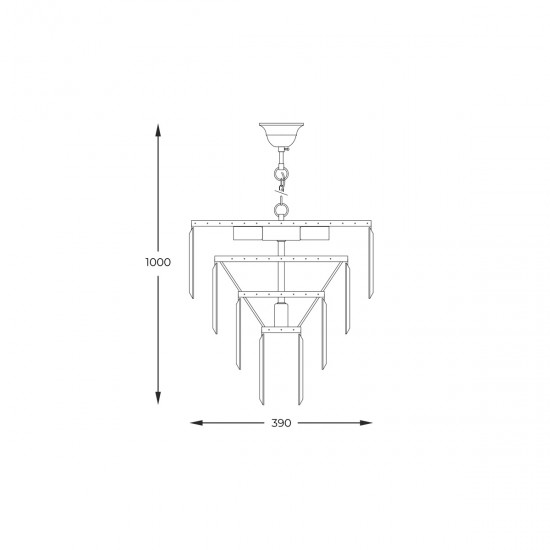 Candelabru AMEDEO 17106/4+1-GLD Zumaline E14, Auriu, Polonia