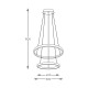 Suspensie BRENO 18140BK-2 Zumaline LED, Negru, Polonia