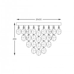 Candelabru PARDO 18365L Zumaline E14, Crom, Polonia