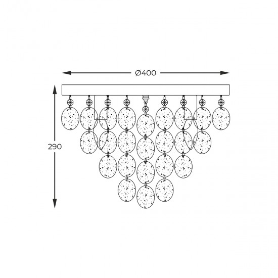 Candelabru PARDO 18365L Zumaline E14, Crom, Polonia
