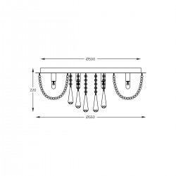 Candelabru SENSI 19157L Zumaline G9, Crom, Polonia