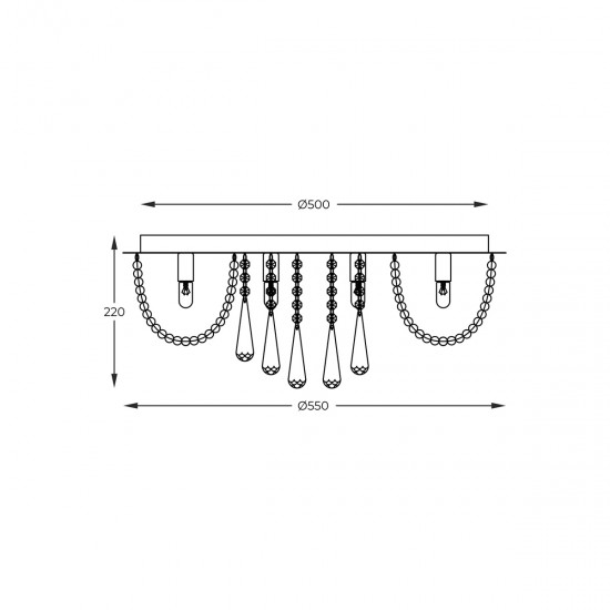 Candelabru SENSI 19157L Zumaline G9, Crom, Polonia