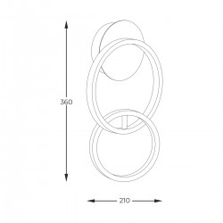 Aplica RANDO 20002W-GD Zumaline LED, Auriu, Polonia