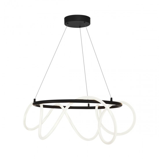 Suspensie BALBO 20006PL-BK Zumaline LED, Negru, Polonia