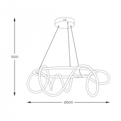 Suspensie BALBO 20006PL-GD Zumaline LED, Auriu, Polonia