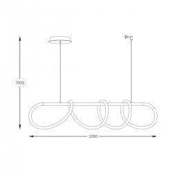 Suspensie BALBO 20006PM-BK Zumaline LED, Negru, Polonia