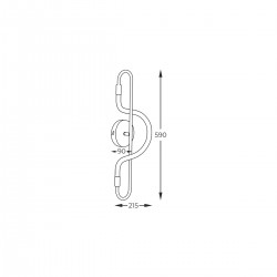 Aplica BALBO 20006WB-BK Zumaline LED, Negru, Polonia
