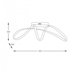 Lustra Plafon FERMI 20026C-GD Zumaline LED, Auriu, Polonia
