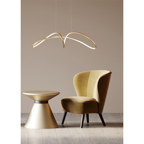 Suspensie FERMI 20026P-GD Zumaline LED, Auriu, Polonia