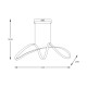 Suspensie FERMI 20026P-GD Zumaline LED, Auriu, Polonia