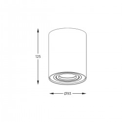 Downlight Aplicat RONDOC 20038-BK-N Zumaline GU10, Negru, Polonia