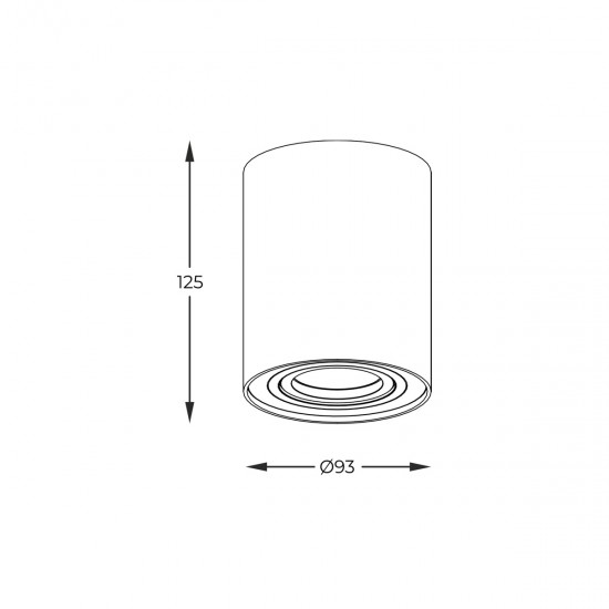 Downlight Aplicat RONDOC 20038-BK-N Zumaline GU10, Negru, Polonia
