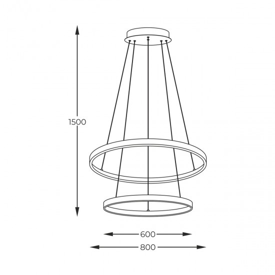 Suspensie BRENO 2023200-BK Zumaline LED, Negru, Polonia