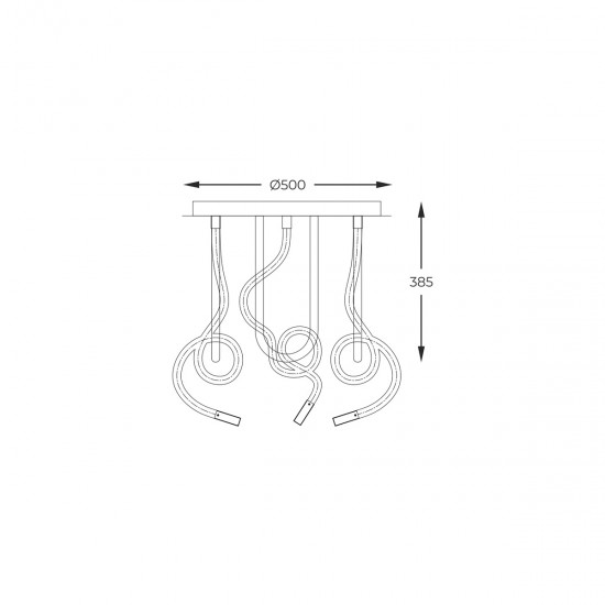 Lustra Plafon BALBO 2023573-GD Zumaline LED, Auriu, Polonia