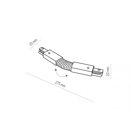 Conector Electric Sina 1 Faza Aplicat   CZNIK ELASTYCZNY CZARNY 2060 Zumaline Negru, Polonia