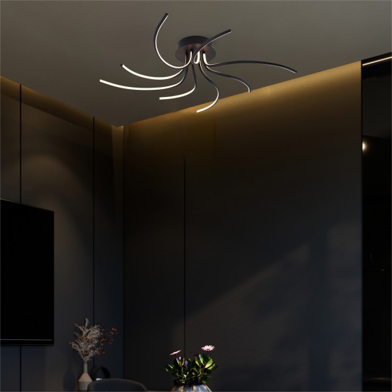 Lustra Plafon DIOGO 2200012-BK Zumaline LED, Negru, Polonia