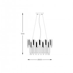 Candelabru ROTTA 2200018M Zumaline E14, Negru, Polonia