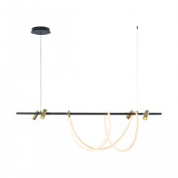 Suspensie BALBO 2200277L Zumaline LED, Negru, Polonia